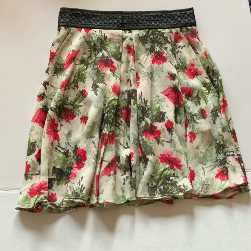 Elizabeth & James floral silk skirt